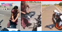 Woman Crossing The Road Breaks KTM RC390 After Rider 'Zooms Past Her' [Video]