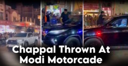Chappal Hurled At PM Modi's Car As Motorcade Passes Through Varanasi Streets (Video)