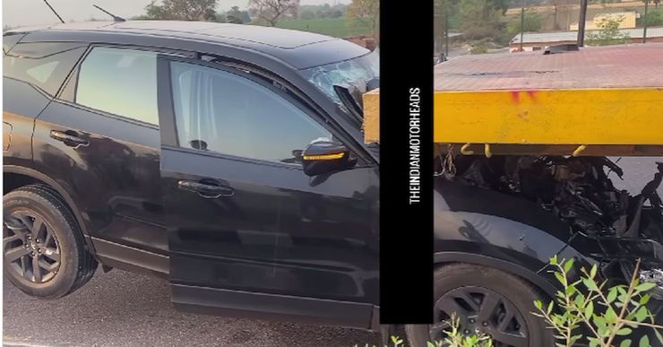 Tata Harrier Crashes Into Parked Truck: Strong Build Saves Passengers [Video]
