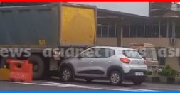 Careless Truck Driver Crashes And Drags Renault Kwid While Reversing At Toll Plaza [Video]
