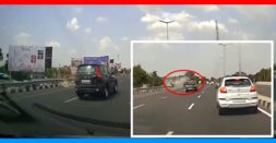Mahindra Scorpio-N Driver Loses Control And Crashes After Changing Lanes Recklessly: Dashcam Video