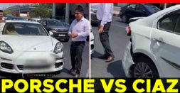 Distracted Porsche Panamera Driver Rear-Ends Maruti Ciaz: Caught On Dash Cam