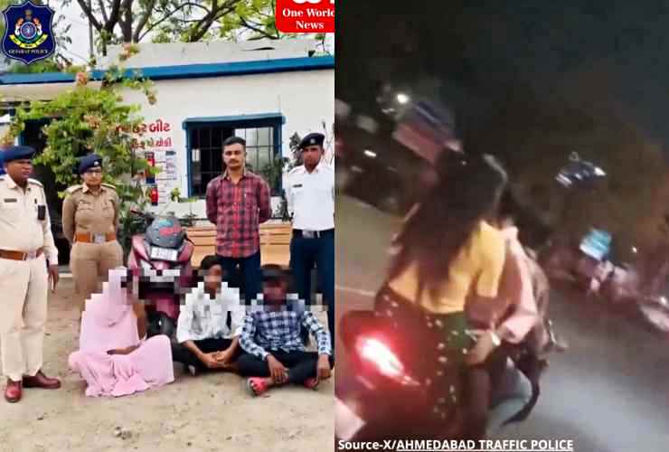 romancing couple arrested with scooter