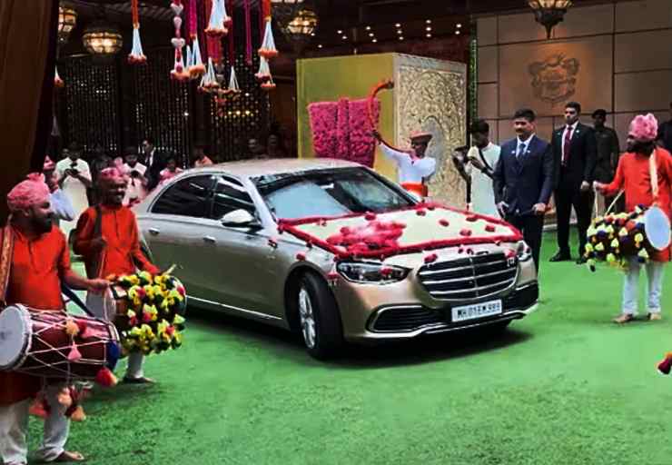 Ambani wedding Mukesh Ambani Mercedes S-Guard