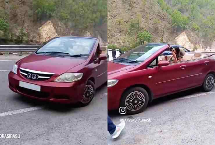 Illegal Honda city Cabriolet with audi logo