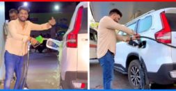 Man Overfills And Spills Diesel Onto Mahindra Scorpio-N for Instagram Reel: Cops Seize SUV [Video]