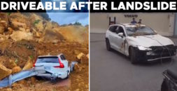 Volvo V60 Buried In Landslide, Still Remains Driveable [Video]