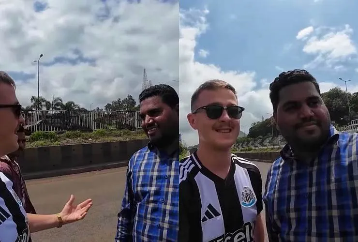 British vlogger meets fan in India