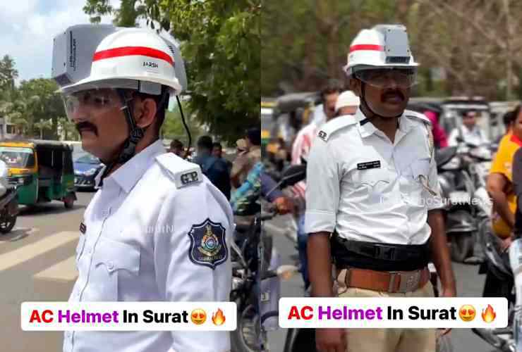 Surat police AC helmet