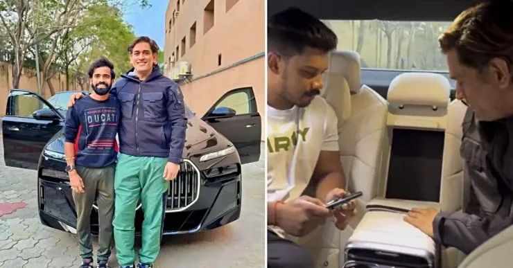 Dhoni autographs fan's 7-Series