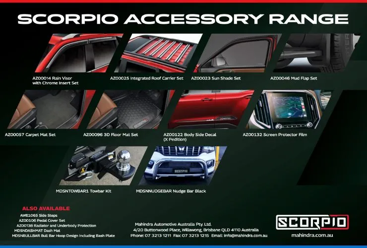 mahindra scorpio accessories in australia