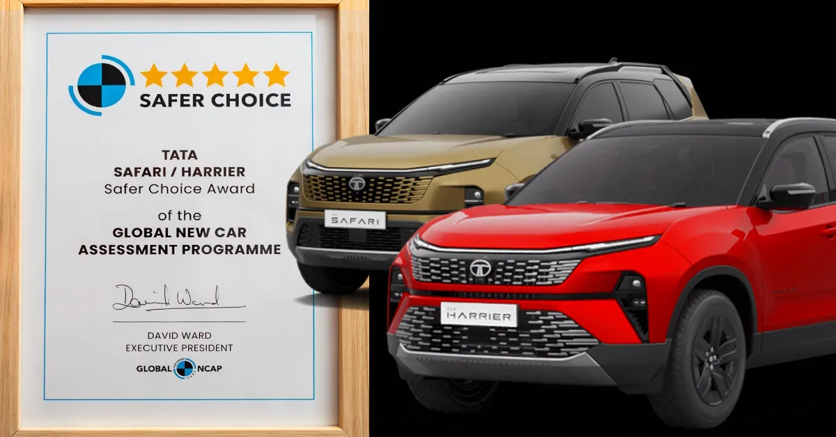 Tata Safari And Harrier Win Global NCAP ‘Safer Choice’ Award