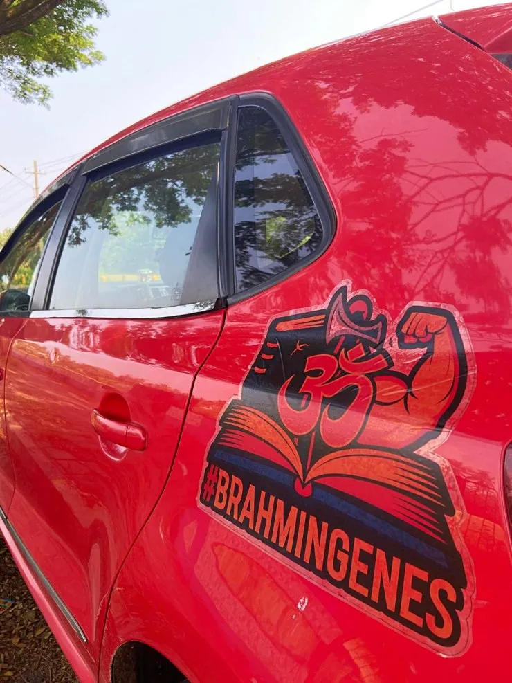 Brahmin Genes stickers on Polo illegal