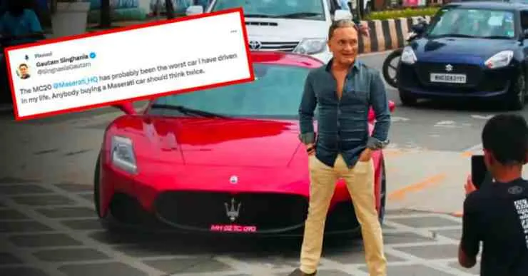 Gautam Singhania Maserati MC20 fight