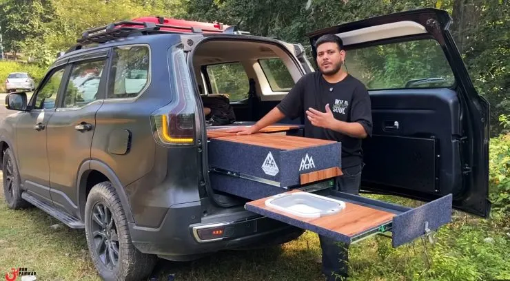 Youtuber-adds-kitchen-in-his-Mahindra-Scorpio-n