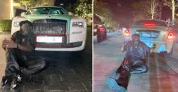 Chris Gayle with Rolls Royce Ghost