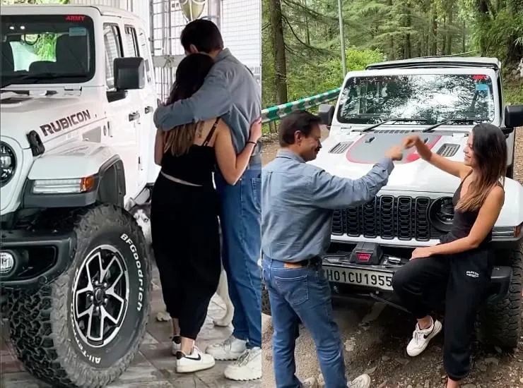 girl buys her father a Jeep Wrangler