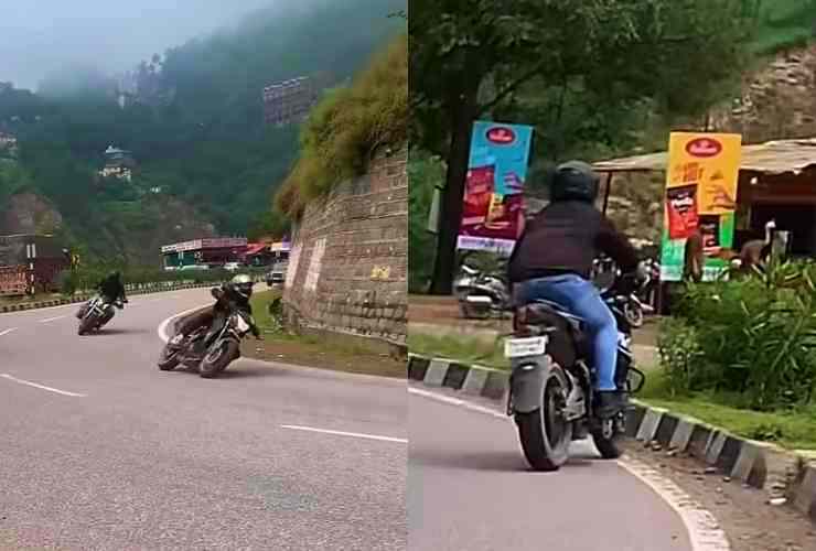 reckless rider crashes on turn