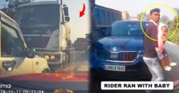 Drunk Truck Driver On Wrong Side Vs Tata Nexon, Mahindra Scorpio, Skoda Kodiaq [Video]