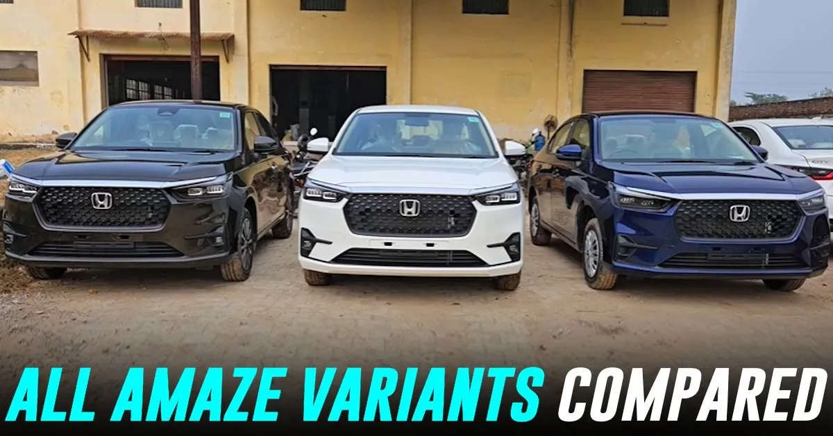 NewGen Honda Amaze Sedan V, VX & ZX Variants Comparison Video